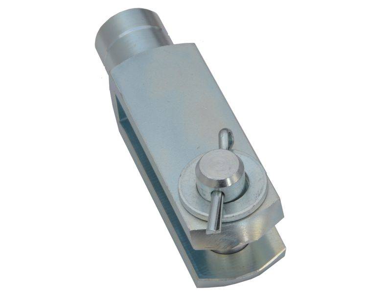 1 Stück - Gabelkopf M16 - links- 16x64 - DIN71752 mit Splintbolzen