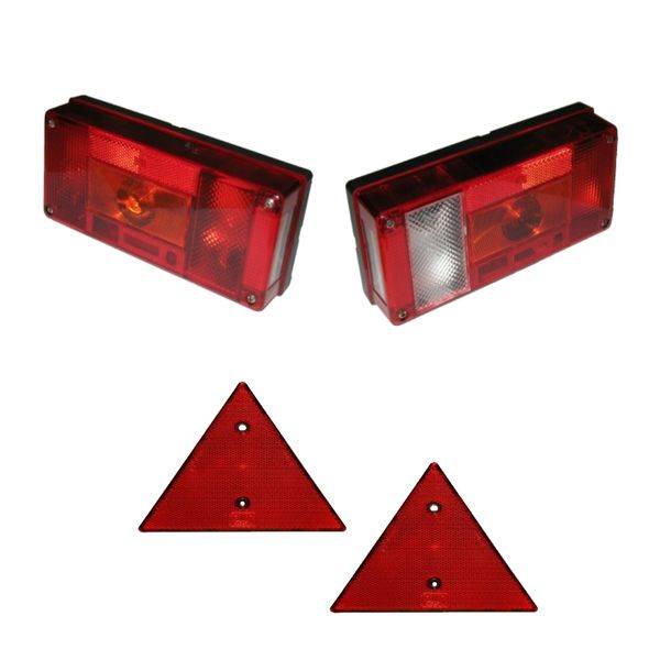 Aspöck Midipoint 1 - Rückleuchte rechts + links für 13 polige Kabel + 2x Rückstrahler