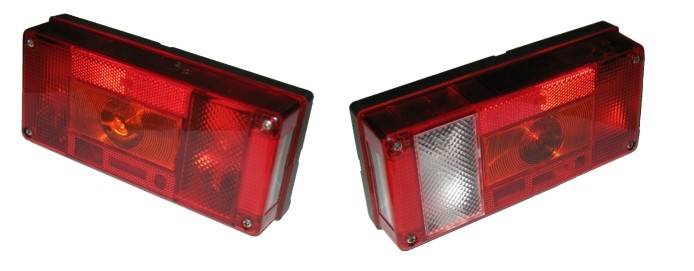 Aspöck Midipoint 1 - Rückleuchte rechts + links für 13 polige Kabel + 2x Rückstrahler