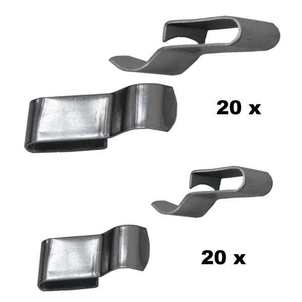 Set 2 - Kabelschelle Kabelfixierung für Kabel Ø 6 - 8 mm 20 x LANG + 20 x KURZ