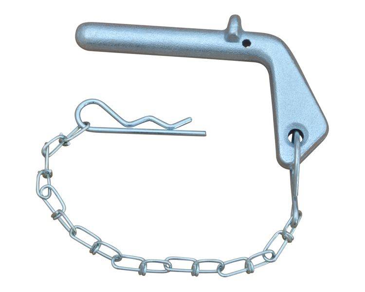 1 Stück - Steckbolzen, Bolzen, Vorsteckbolzen mit Kette und Splint 16 mm