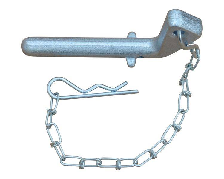 1 Stück - Steckbolzen, Bolzen, Vorsteckbolzen mit Kette und Splint 16 mm