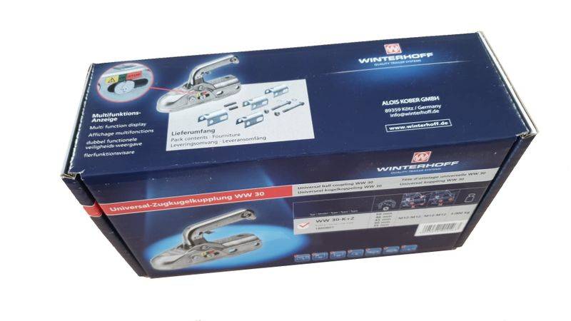 1 Stück - Winterhoff Kugelkupplung WW30-K+Z - 3000kg - Ø35/40/45/46/50/51 - Bohrung Ø12mm