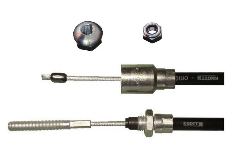 1 x Knott Bremsseil 33921-1.24 Hüllenlänge: 2030 mm - Gesamtlänge: 2240 mm