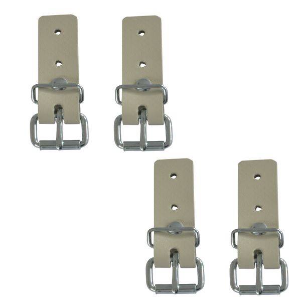 4 Stück - Schnallkappe mit Rollschnalle, beige, Vers. 2