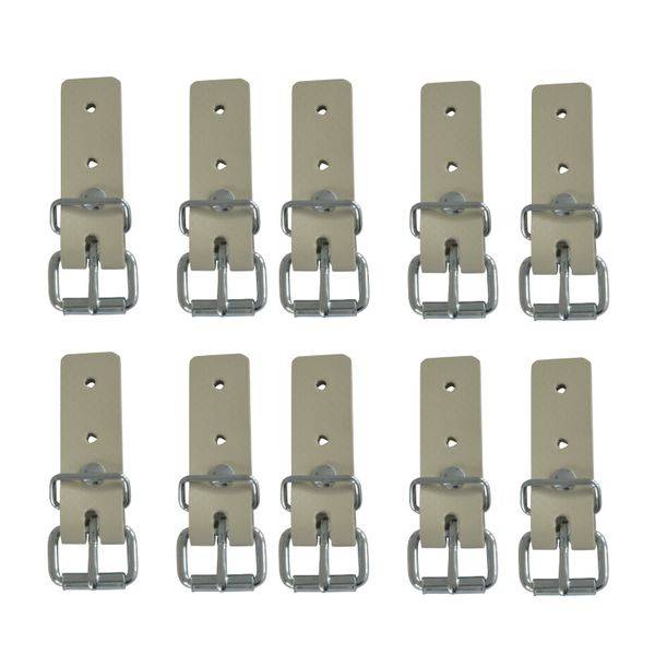 10 Stück - Schnallkappe mit Rollschnalle, beige, Vers. 2
