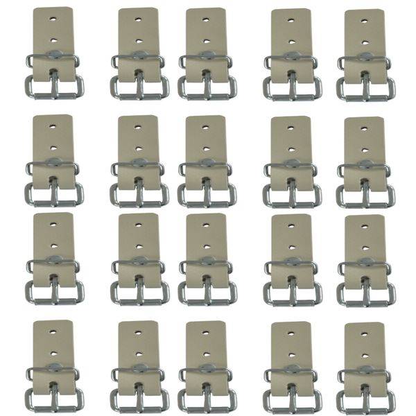 20 Stück - Schnallkappe mit Rollschnalle, beige, Vers. 2