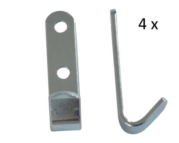 4 Stück - Schleuderhaken Planenhaken Haken Stahl 
