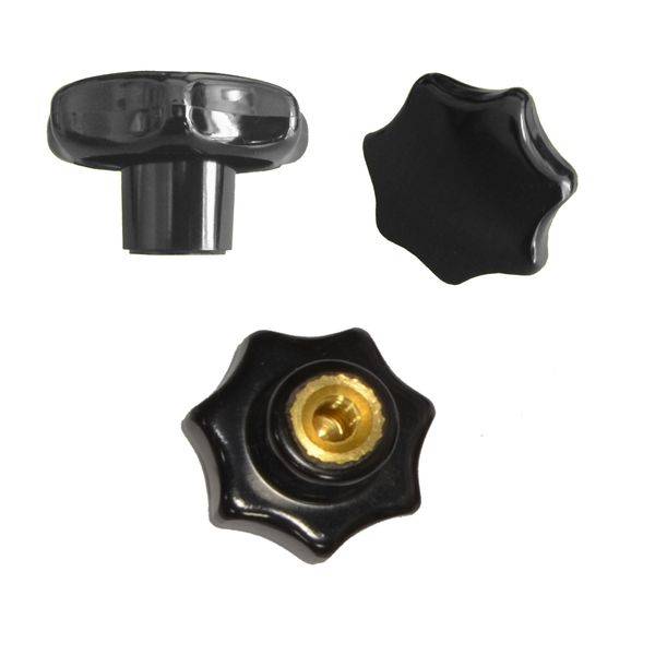 25 Stück Sterngriffmutter - M4 Ø 25 mm DIN6336 K - Messinggewinde