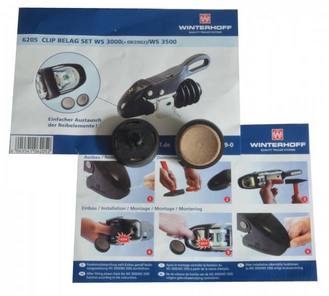 Reibbelag-Satz Winterhoff WS 3000 ab Bj. 08.2002 + WS3500 Antischlingerkupplung