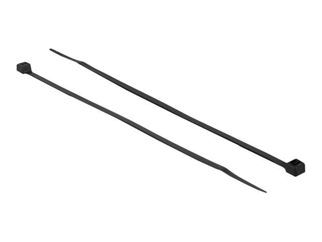 Delock - Kabelbinder - hohe Zugfestigkeit - 20 cm - Schwarz (Packung mit 100)