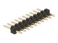 Delock - Stiftleiste (10 Stifte, Abstand 1,27 mm) - Schwarz (Packung mit 5)