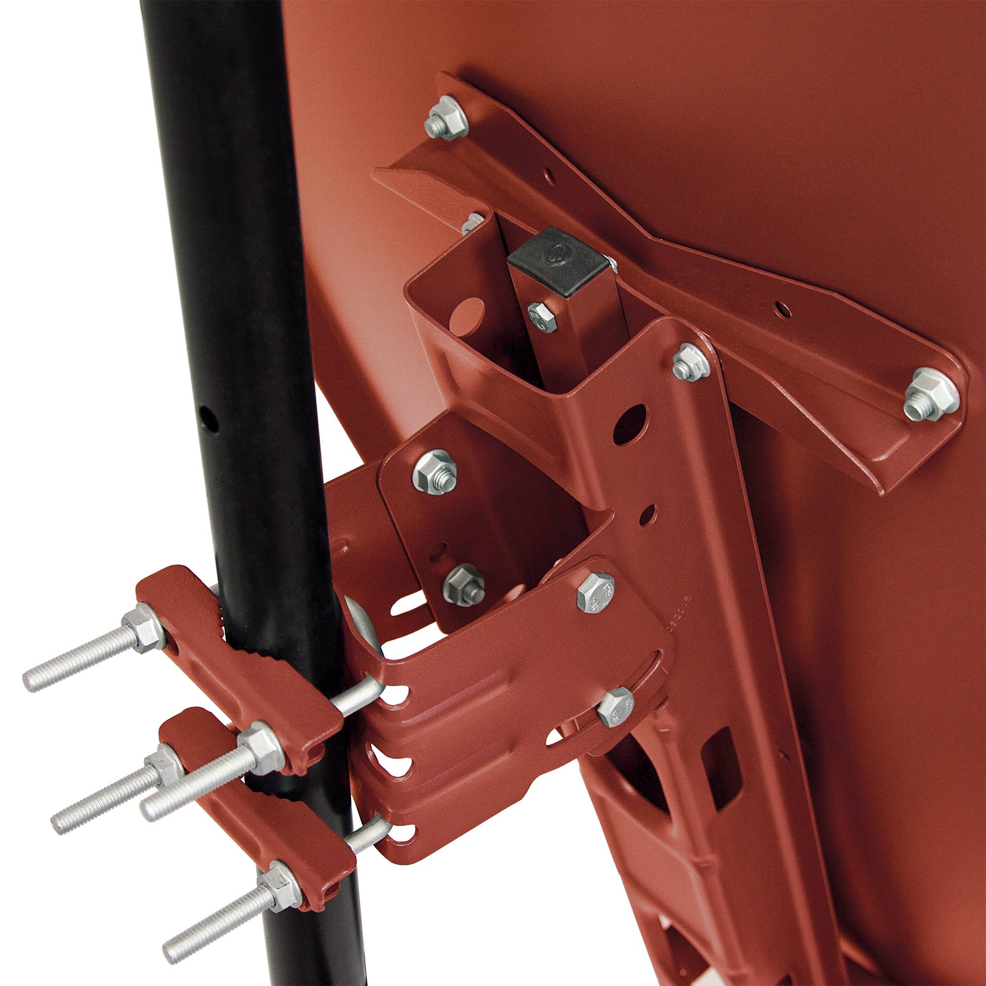 PremiumX Satelliten-Komplettanlage 100cm Satellitenschüssel Aluminium Rot Satellitenantenne Octo LNB F-Stecker, SAT bis 8 Teilnehmer