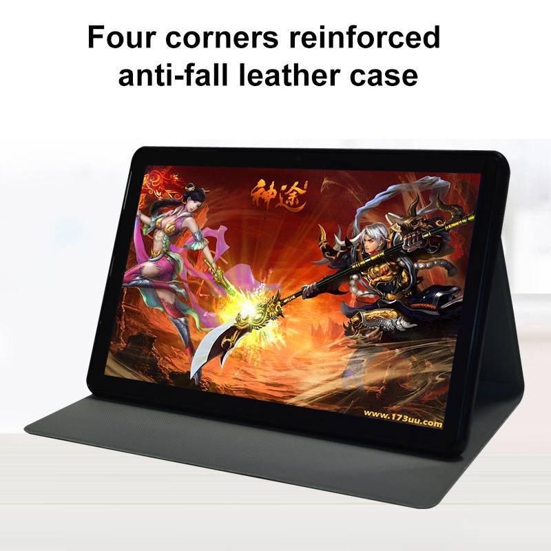 Für Teclast M40SE Aufstellbare Kunstleder Tablet Hülle Cover Tasche Case Schwarz
