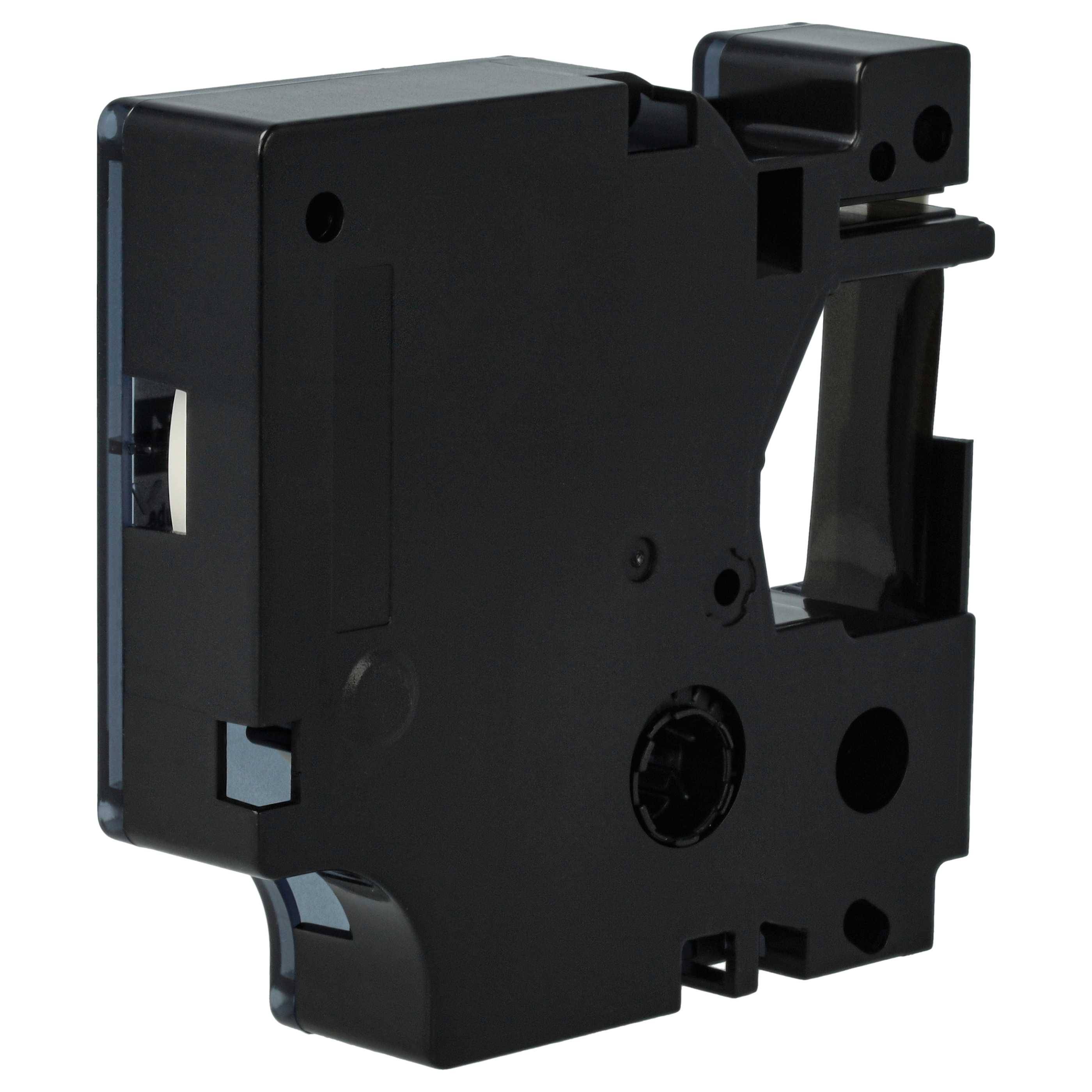 vhbw 10x Schriftband-Kassette kompatibel mit Dymo Rhino ILP 219 Etiketten-Drucker Schwarz auf Weiß, Schrumpfschlauch-Kassette, 6 mm