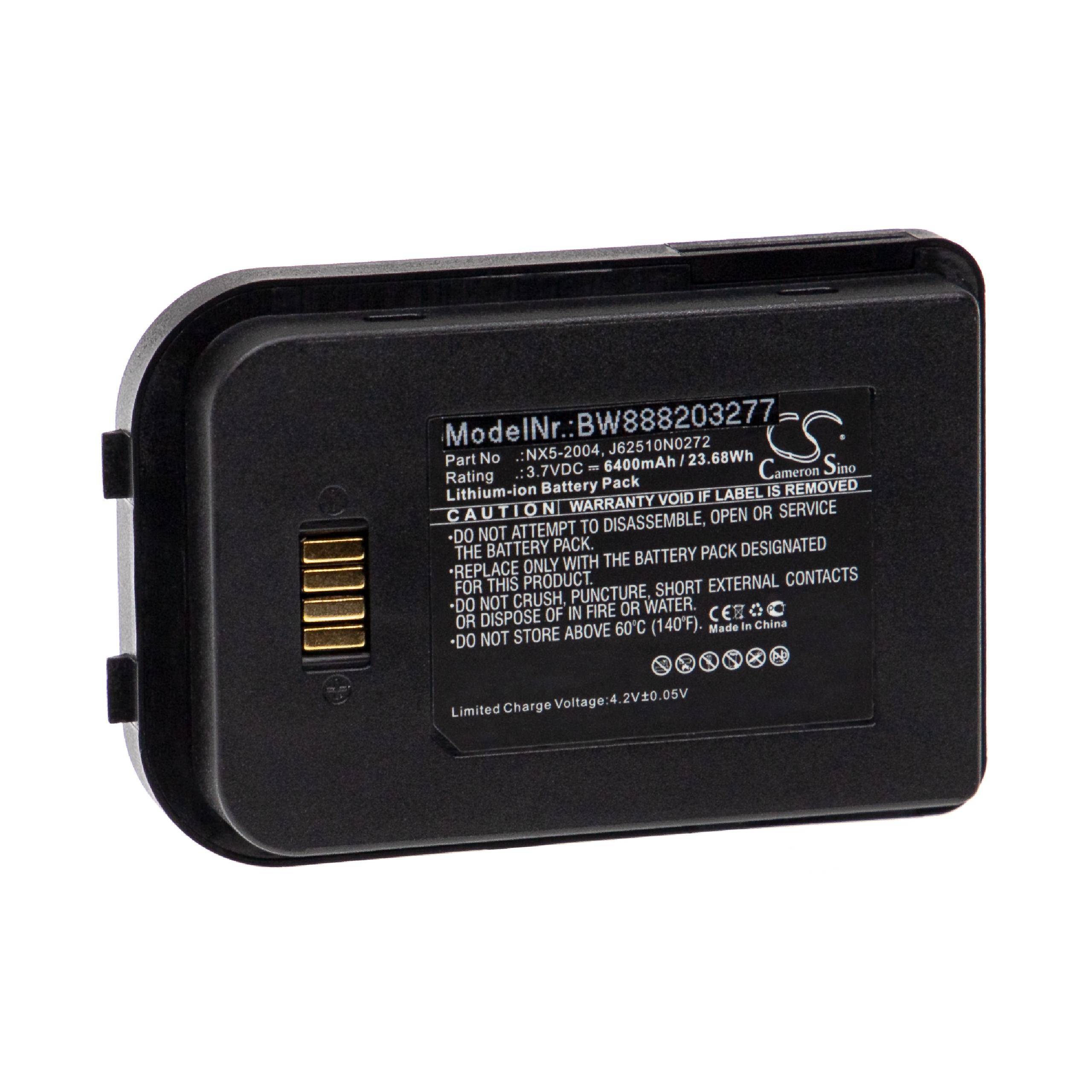 vhbw Akku kompatibel mit Handheld Nautiz X5 eTicket | Barcodescanner POS (6400 mAh, 3,7 V, Li-Ion)