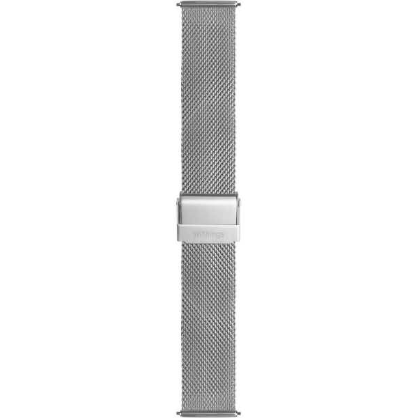 Withings Mesh-Looparmband, 18mm, Steel und Scanwatch, Silver