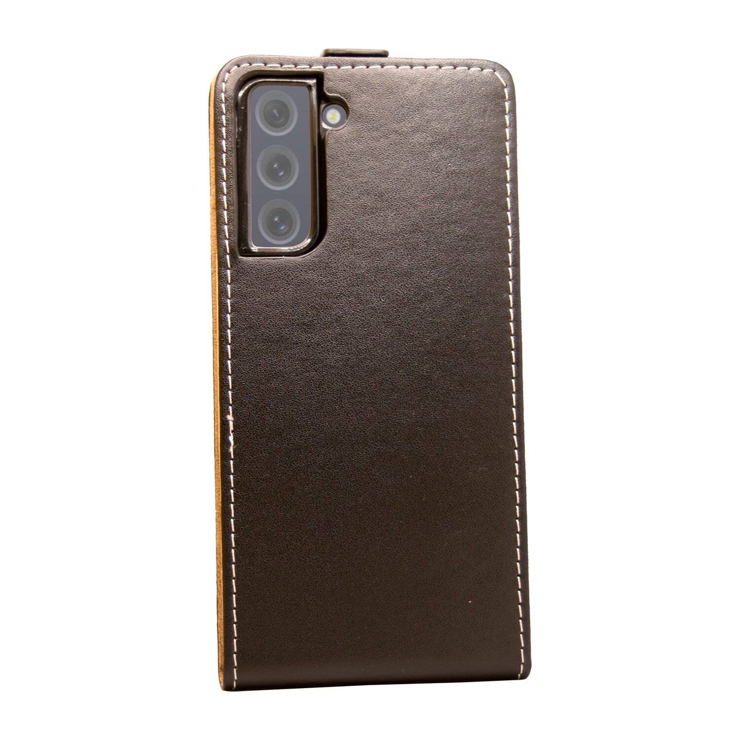 cofi1453® Flip Case für Samsung Galaxy S21 FE Handy Tasche vertikal aufklappbar Schutzhülle Klapp Hülle Schwarz