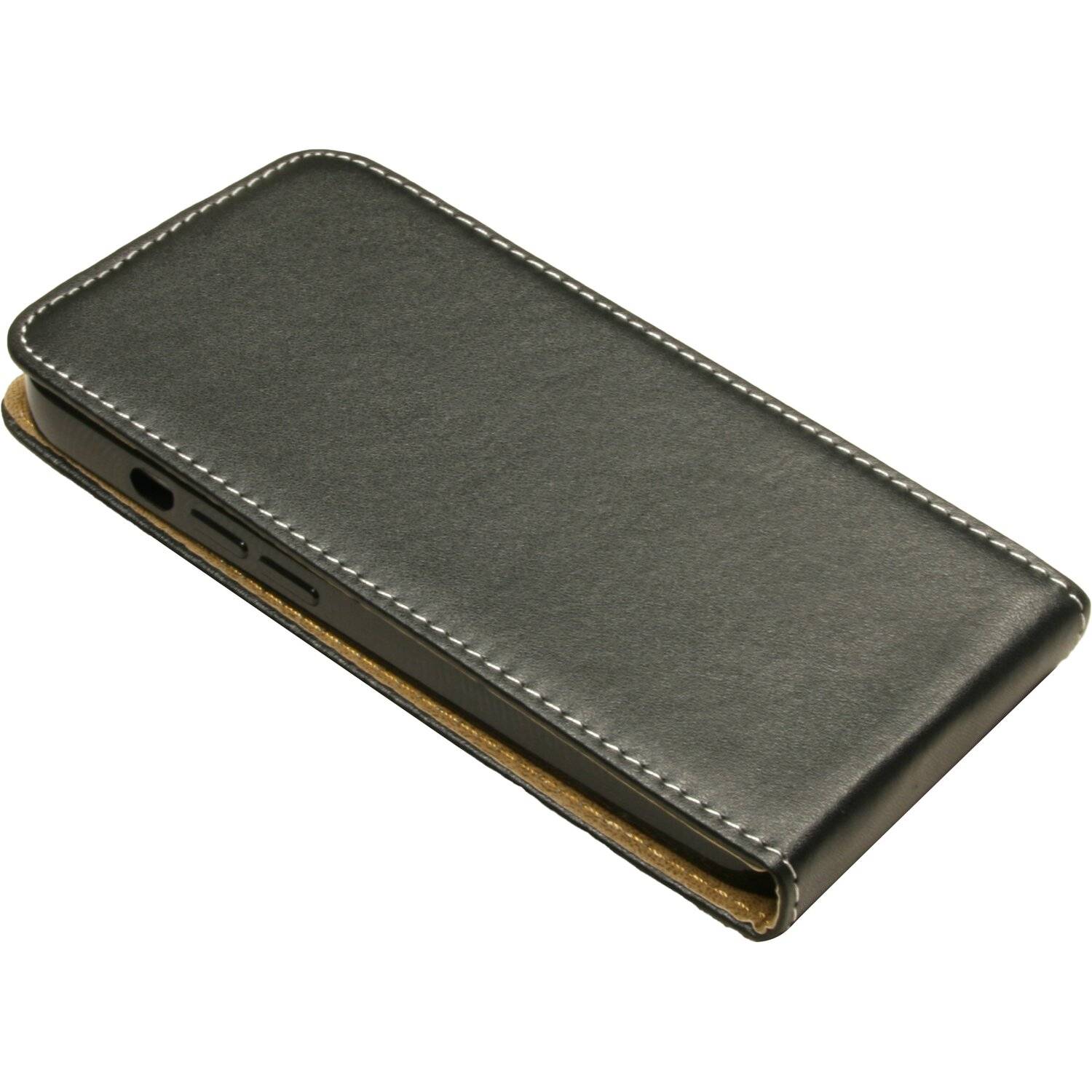 cofi1453® Flip Case für iPhone 13 Handy Tasche vertikal aufklappbar Schutzhülle Klapp Hülle Schwarz