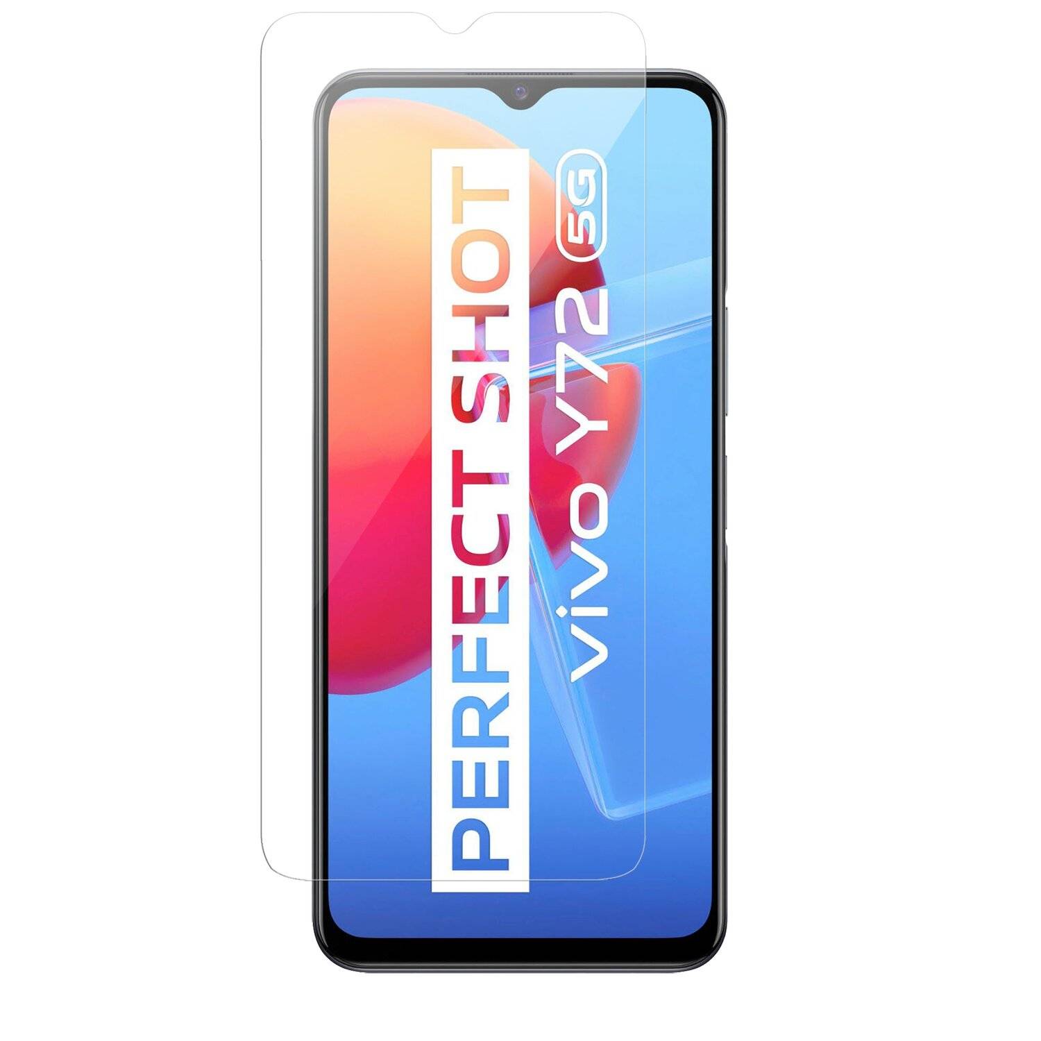 3x Schutz Schutz Glas 9H Tempered Glass Display Schutz Folie kompatibel mit Vivo Y72 5G