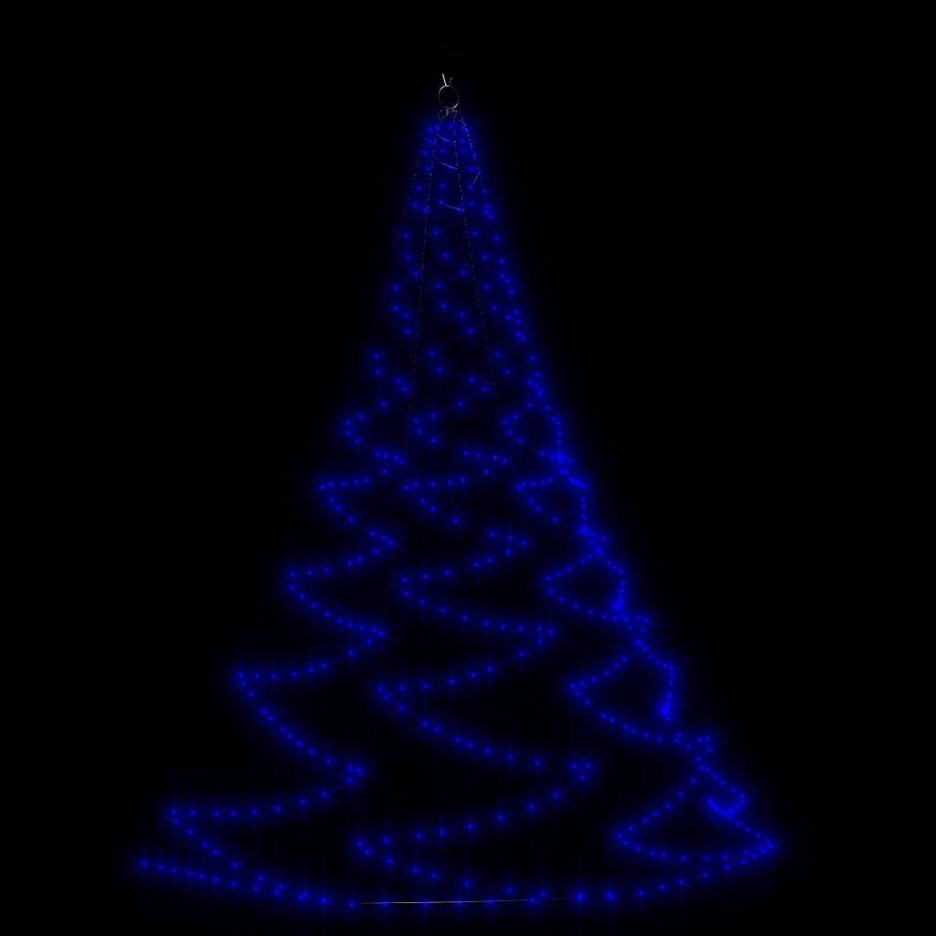 vidaXL Weihnachtsbaum an der Wand mit Metallhaken 260 LED Blau 3 m