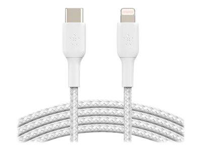 Belkin BOOST CHARGE - Lightning-Kabel - USB-C männlich bis Lightning männlich - 1 m - weiß - USB-Stromversorgung (18 W)