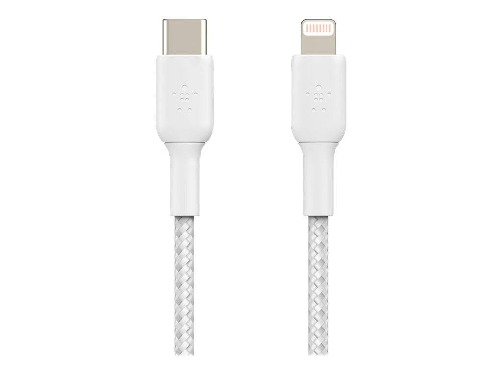 Belkin BOOST CHARGE - Lightning-Kabel - USB-C männlich bis Lightning männlich - 1 m - weiß - USB-Stromversorgung (18 W)
