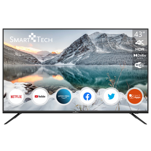 Smart Tech SMT43F30UV2M1B1 108cm (43 Zoll) Linux Smart TV (UHD, HDR 10, Netflix, YouTube, netrange, browser)