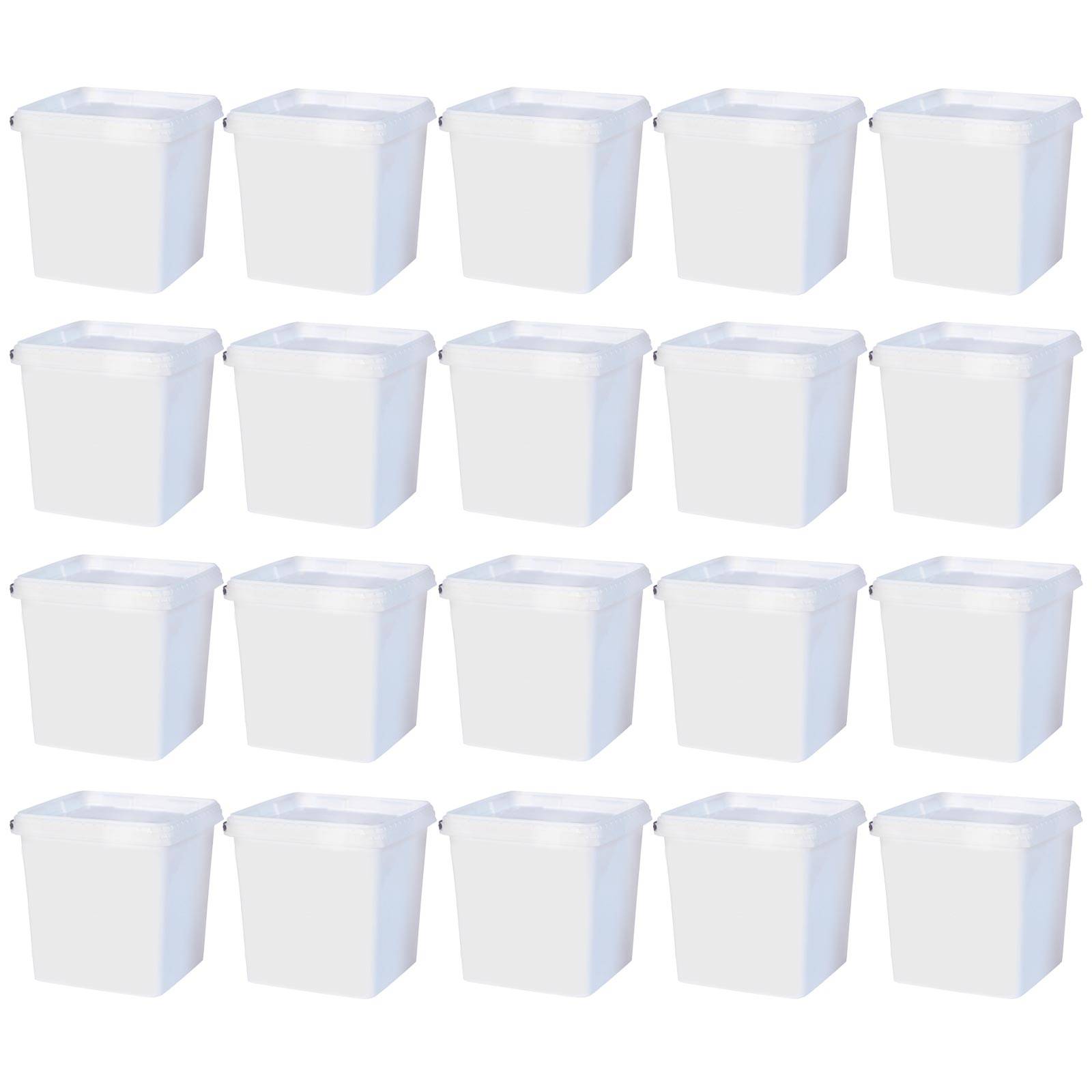 Wilpeg Eimer mit Deckel 5,7 Liter weiß - 20 Stück