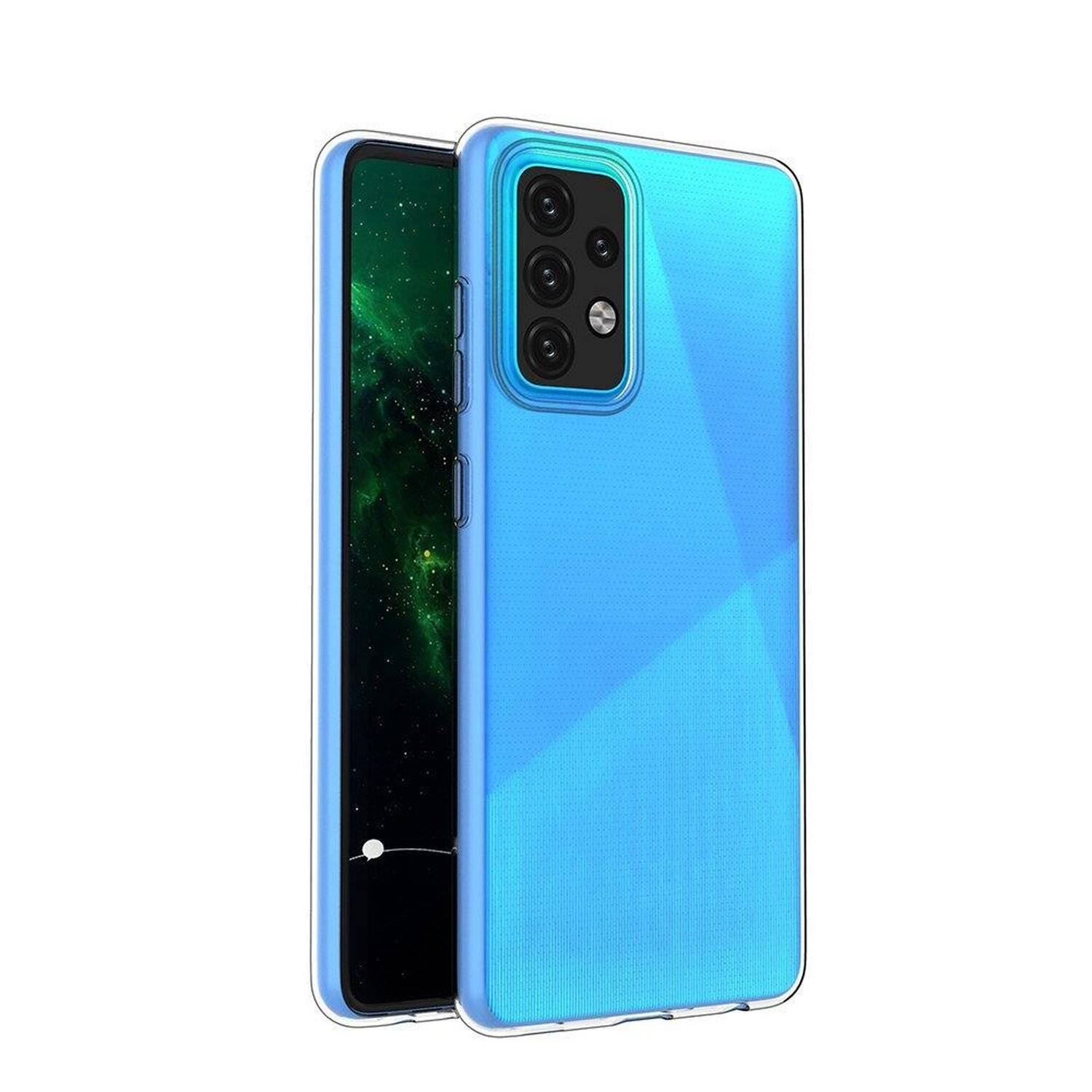 cofi1453® Silikon Hülle Basic kompatibel mit HONOR 50 Case TPU Soft Handy Cover Schutz Transparent