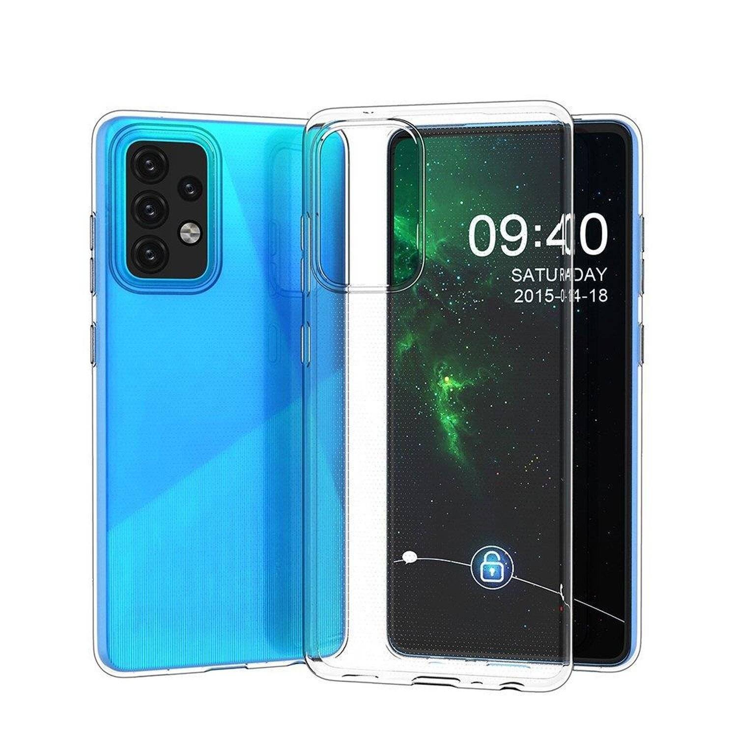 cofi1453® Silikon Hülle Basic kompatibel mit HONOR 50 Case TPU Soft Handy Cover Schutz Transparent