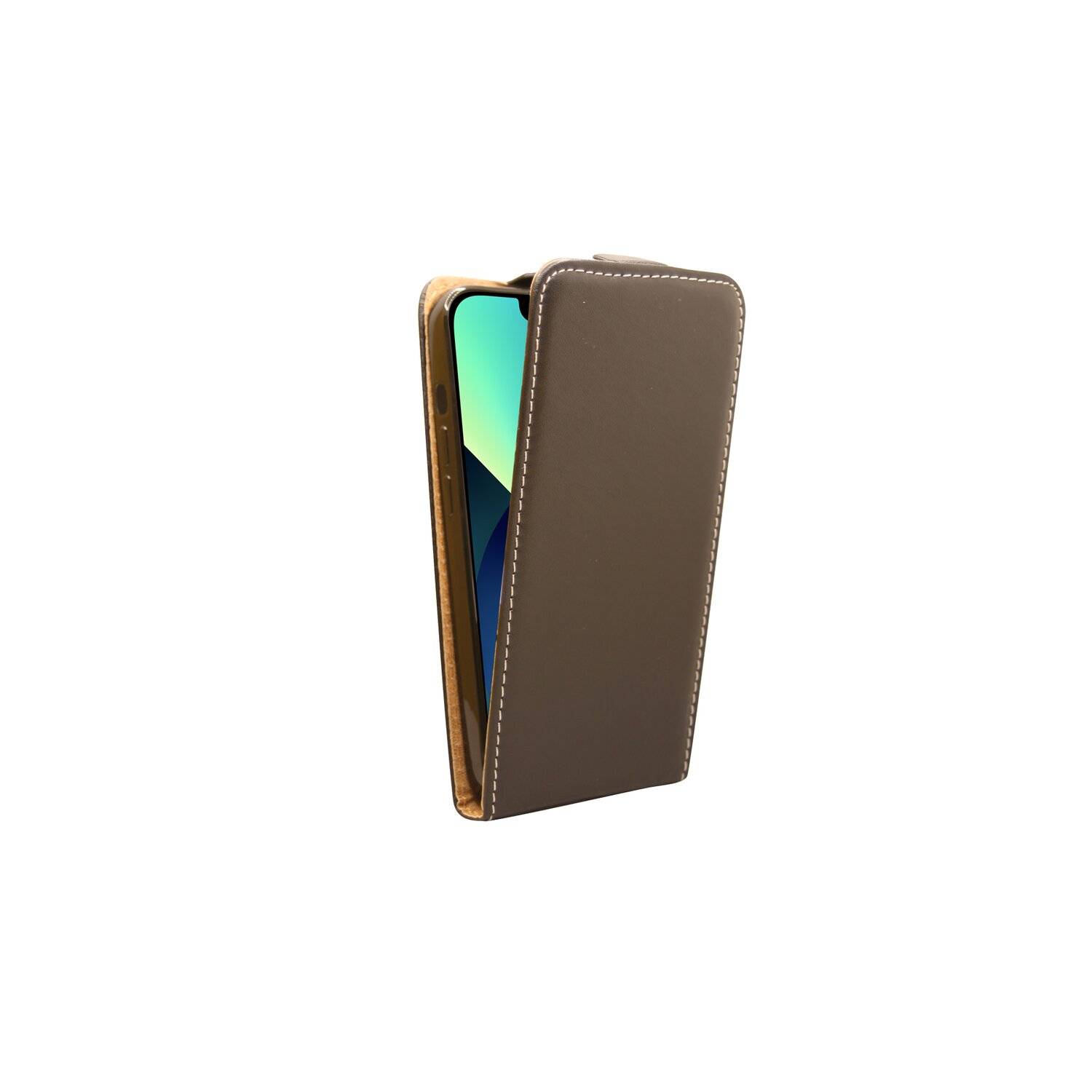 cofi1453® Flip Case kompatibel mit iPhone 13 Mini Handy Tasche vertikal aufklappbar Schutzhülle Klapp Hülle Schwarz