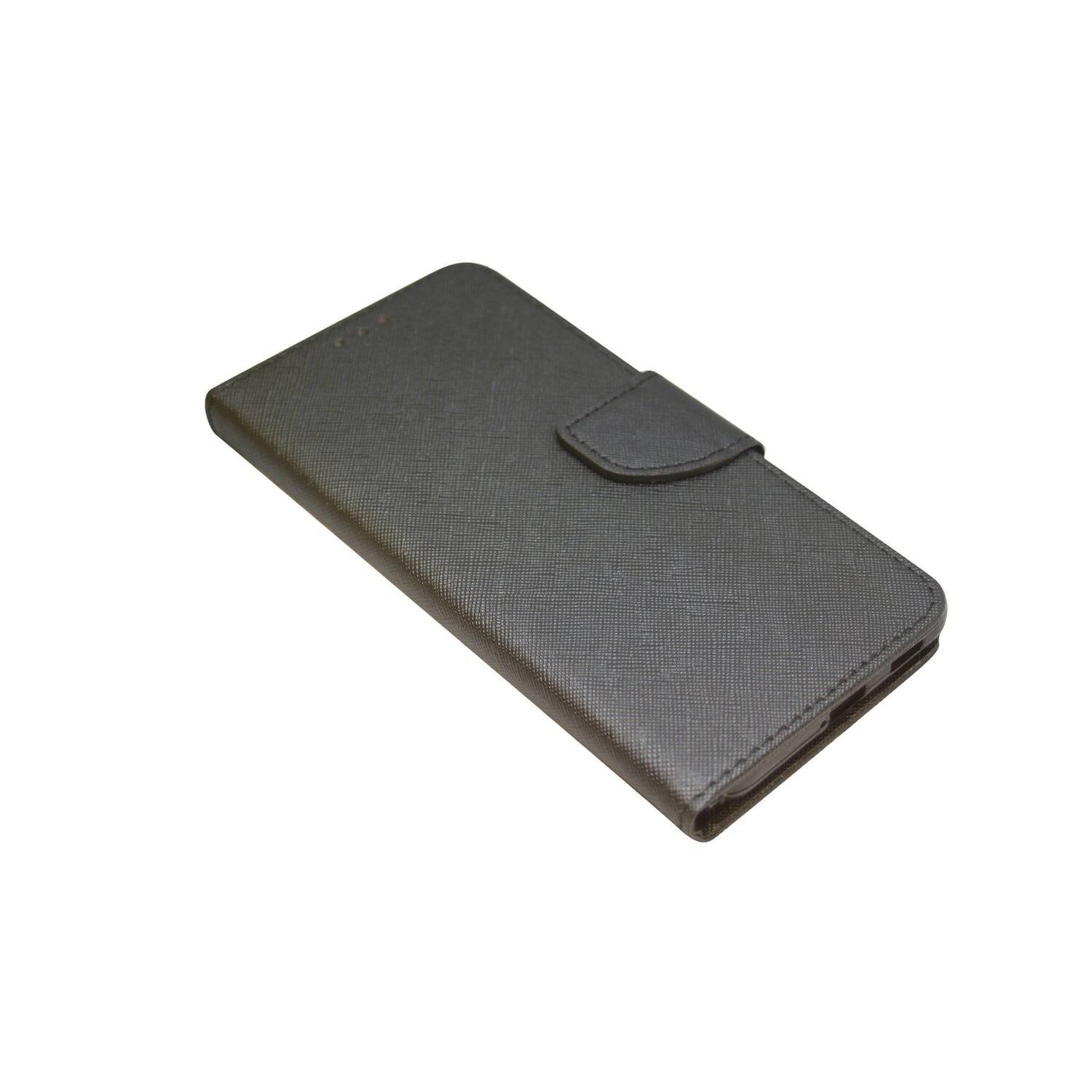 Buch Tasche "Fancy" für SAMSUNG GALAXY S21 FE Handy Hülle Etui Schutzhülle mit Standfunktion, Kartenfach Schwarz