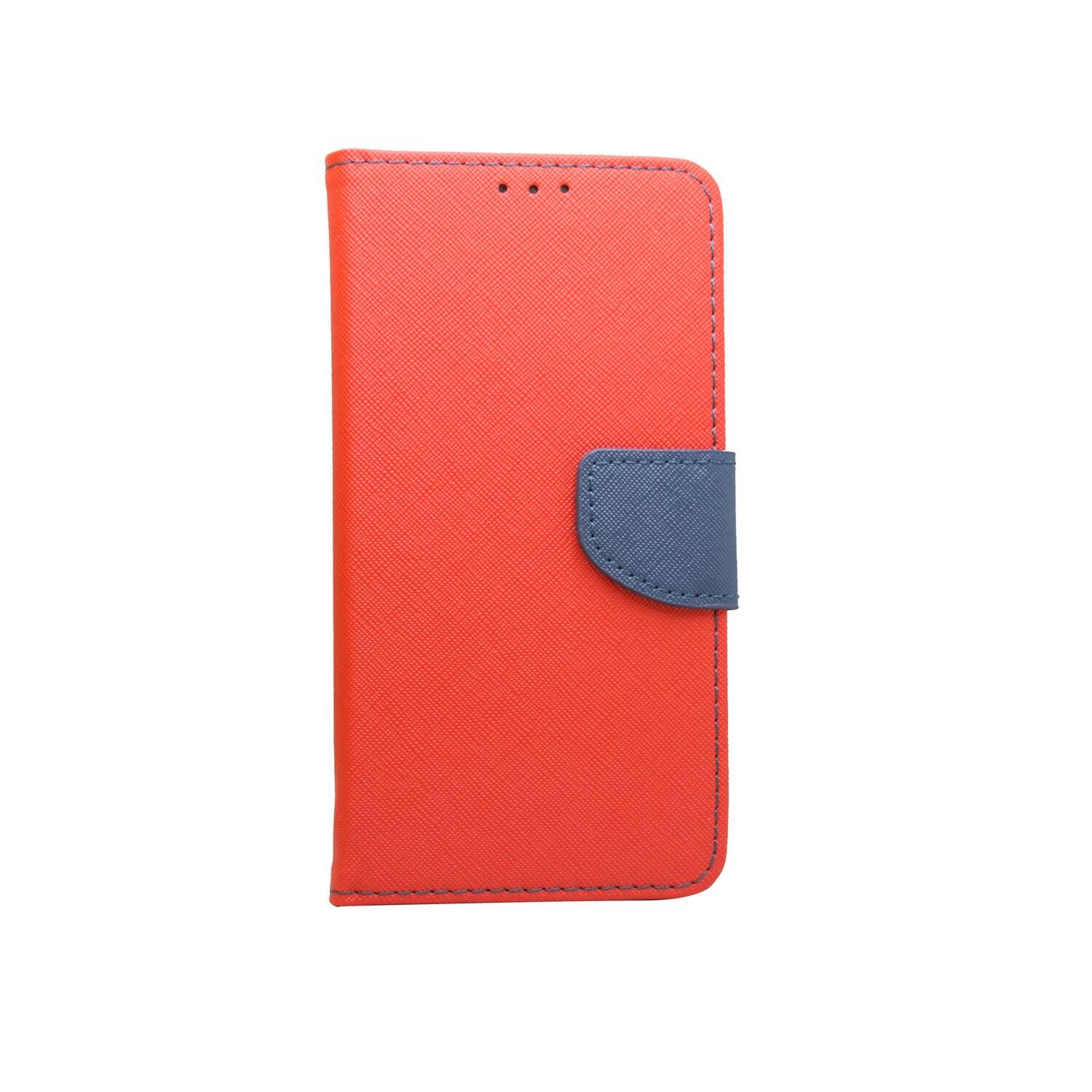 Buch Tasche "Fancy" für SAMSUNG GALAXY S21 FE Handy Hülle Etui Schutzhülle mit Standfunktion, Kartenfach Rot-Blau