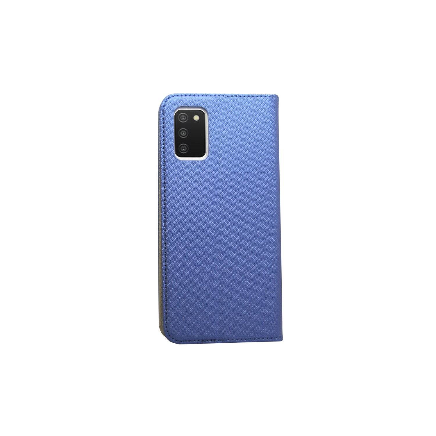 Buch Tasche "Smart" für SAMSUNG GALAXY A03s ( A037G ) Handy Hülle Etui Schutzhülle mit Standfunktion, Kartenfach Blau
