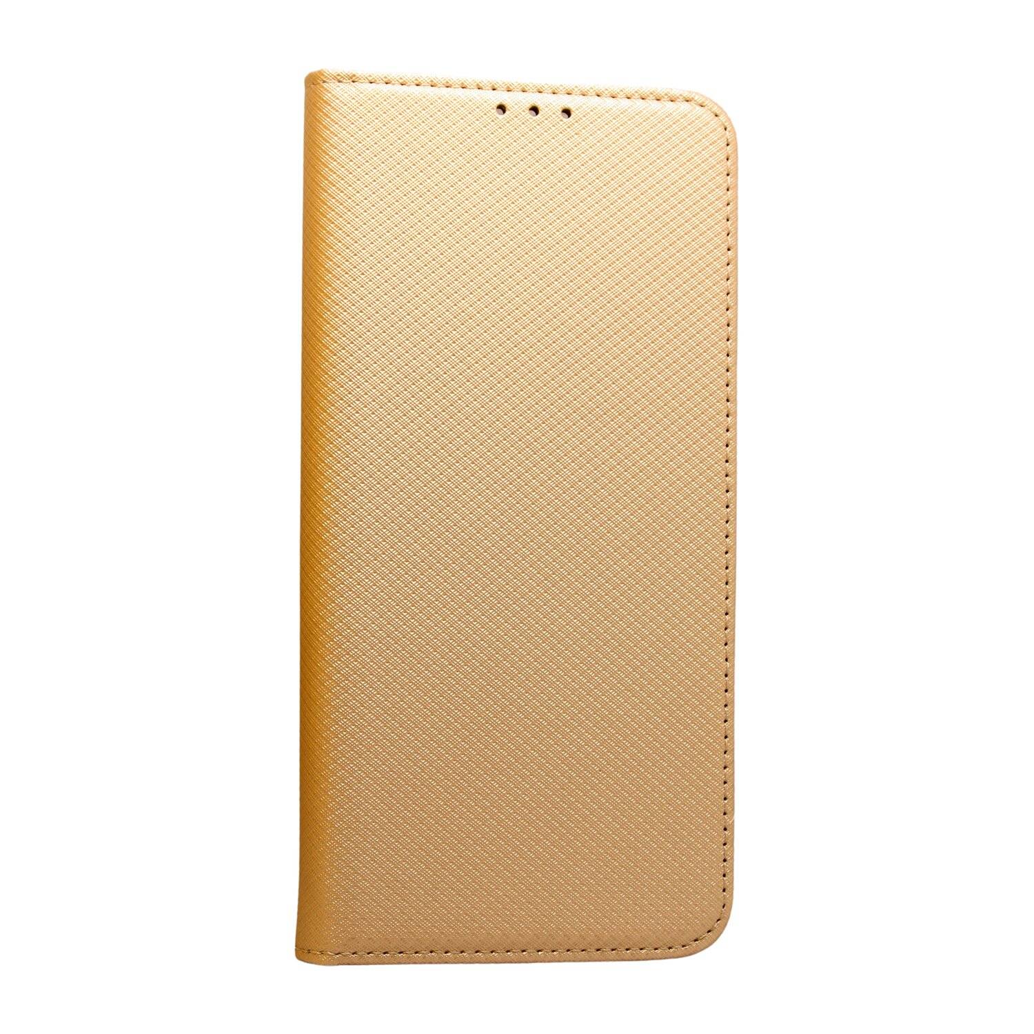 Buch Tasche "Smart" für SAMSUNG GALAXY A03s ( A037G ) Handy Hülle Etui Schutzhülle mit Standfunktion, Kartenfach Gold