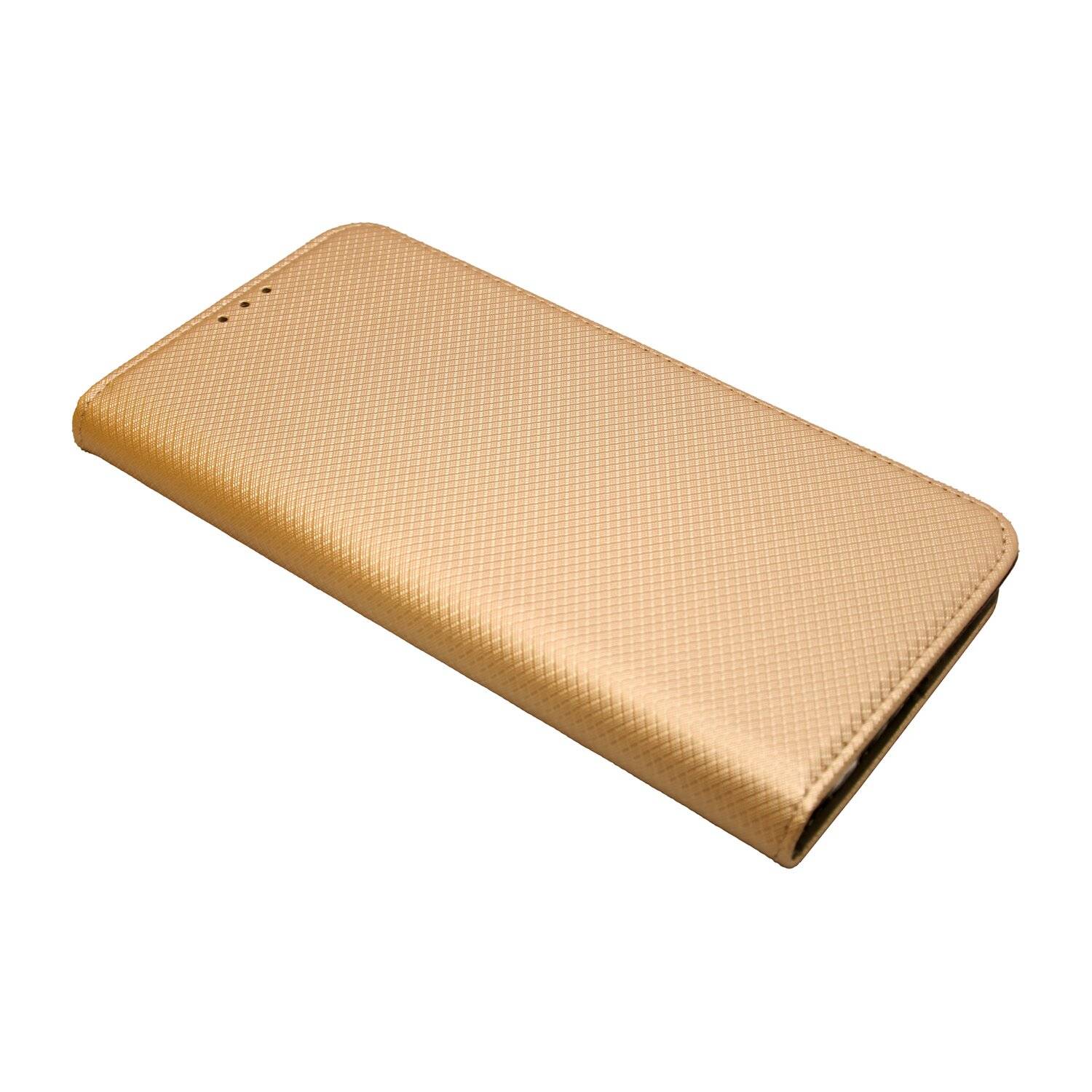 Buch Tasche "Smart" für SAMSUNG GALAXY A03s ( A037G ) Handy Hülle Etui Schutzhülle mit Standfunktion, Kartenfach Gold