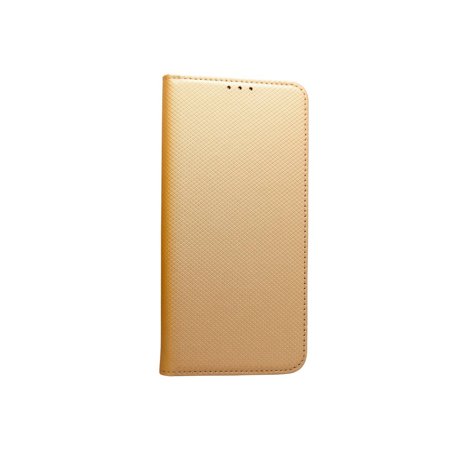 Buch Tasche "Smart" für SAMSUNG GALAXY A03s ( A037G ) Handy Hülle Etui Schutzhülle mit Standfunktion, Kartenfach Gold