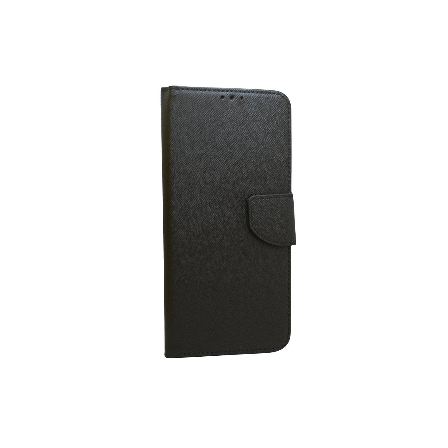 Buch Tasche "Fancy" für SAMSUNG GALAXY A03s (A037G) Handy Hülle Etui Schutzhülle mit Standfunktion, Kartenfach Schwarz