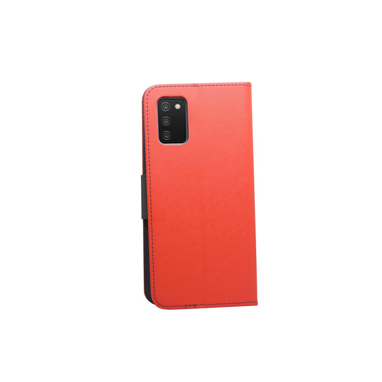 Buch Tasche "Fancy" für SAMSUNG GALAXY A03s (A037G) Handy Hülle Etui Schutzhülle mit Standfunktion, Kartenfach Rot-Blau