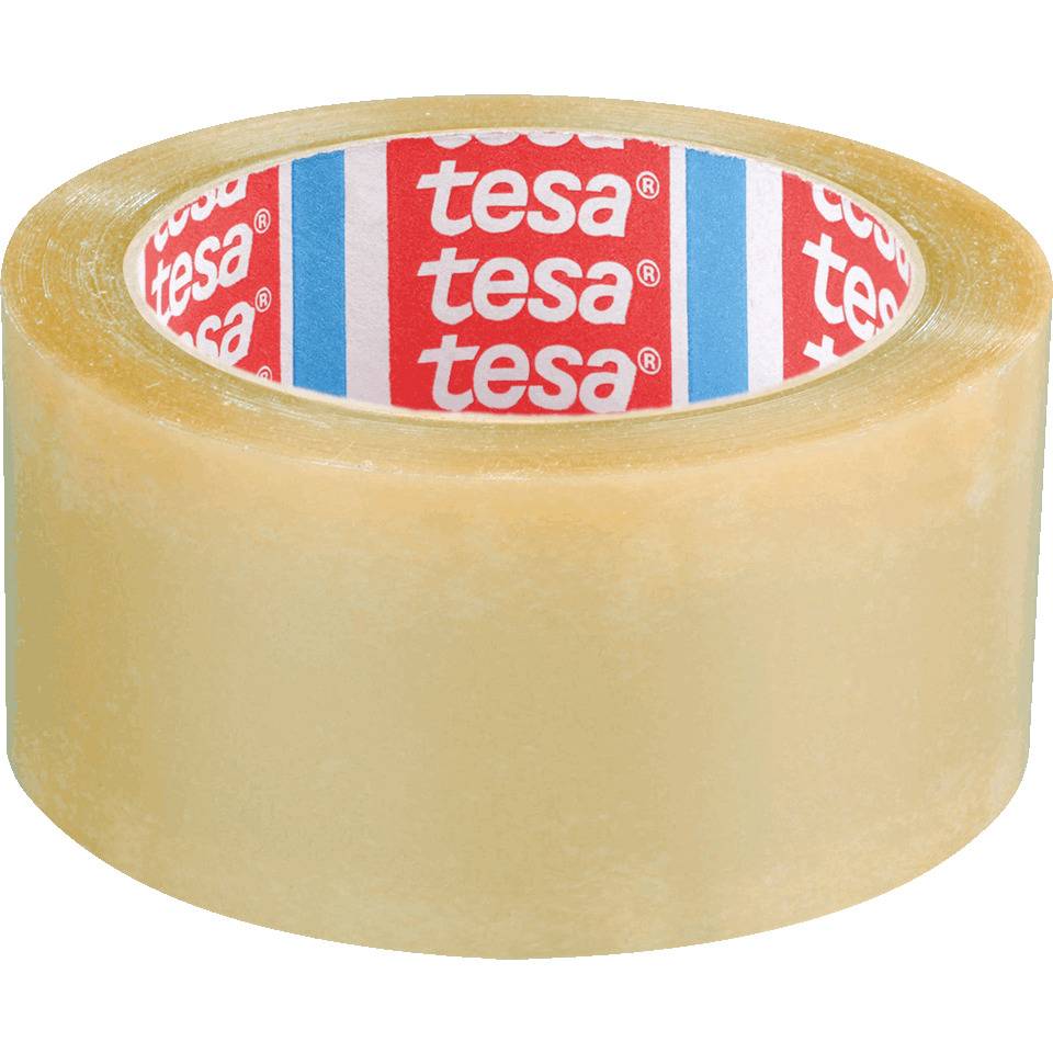 tesa Verpackungsklebeband tesapack® 4124, transparent, PVC, 50mm, 66m/RO, 6 Rollen/VE