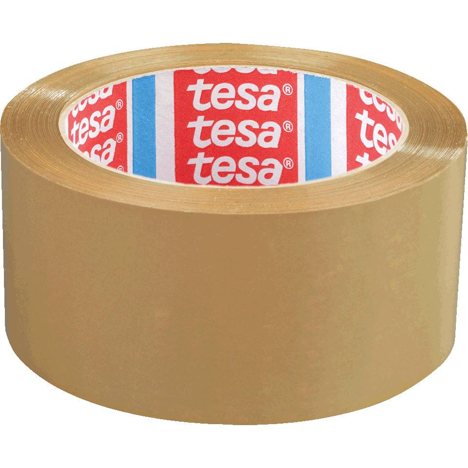 tesa Verpackungsklebeband tesapack® 4124, braun, PVC, 50mm, 66m/Rolle, 6 Rollen/VE