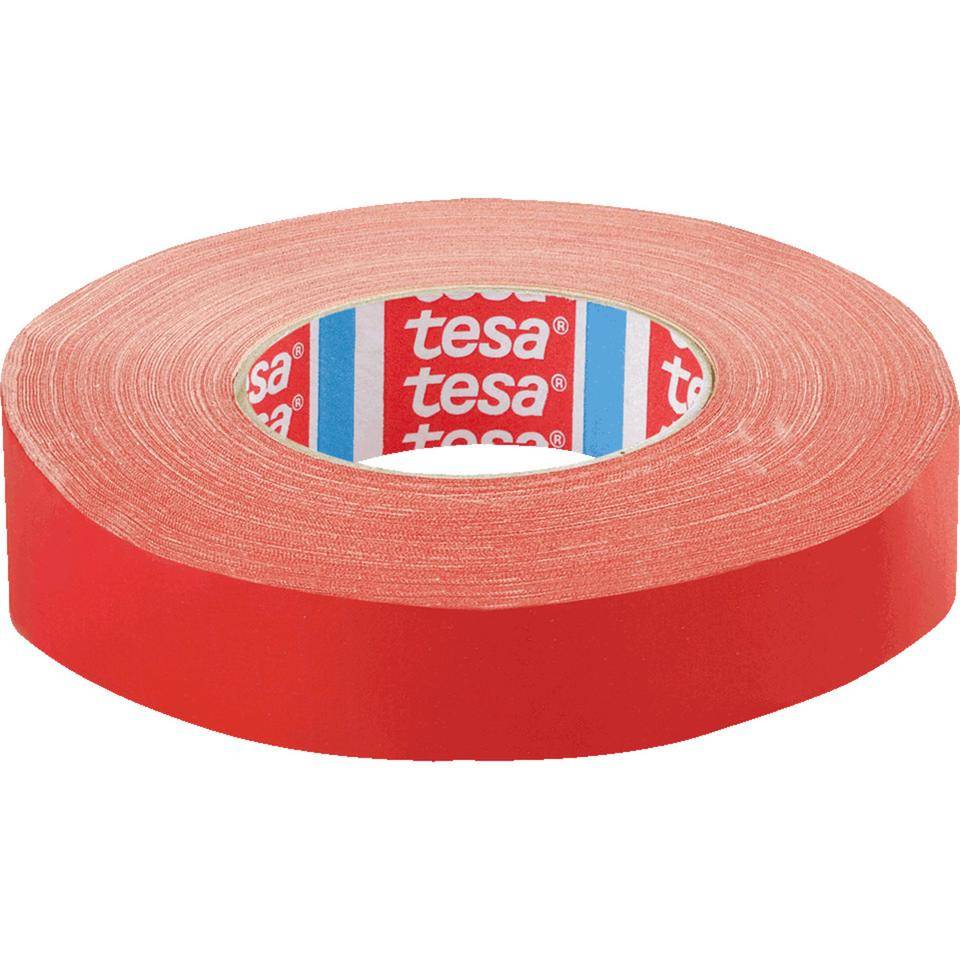 tesaband® 4651 Premium Gewebeband, stark klebend, universell einsetzbar, rot, 30mm, 50m/Rolle