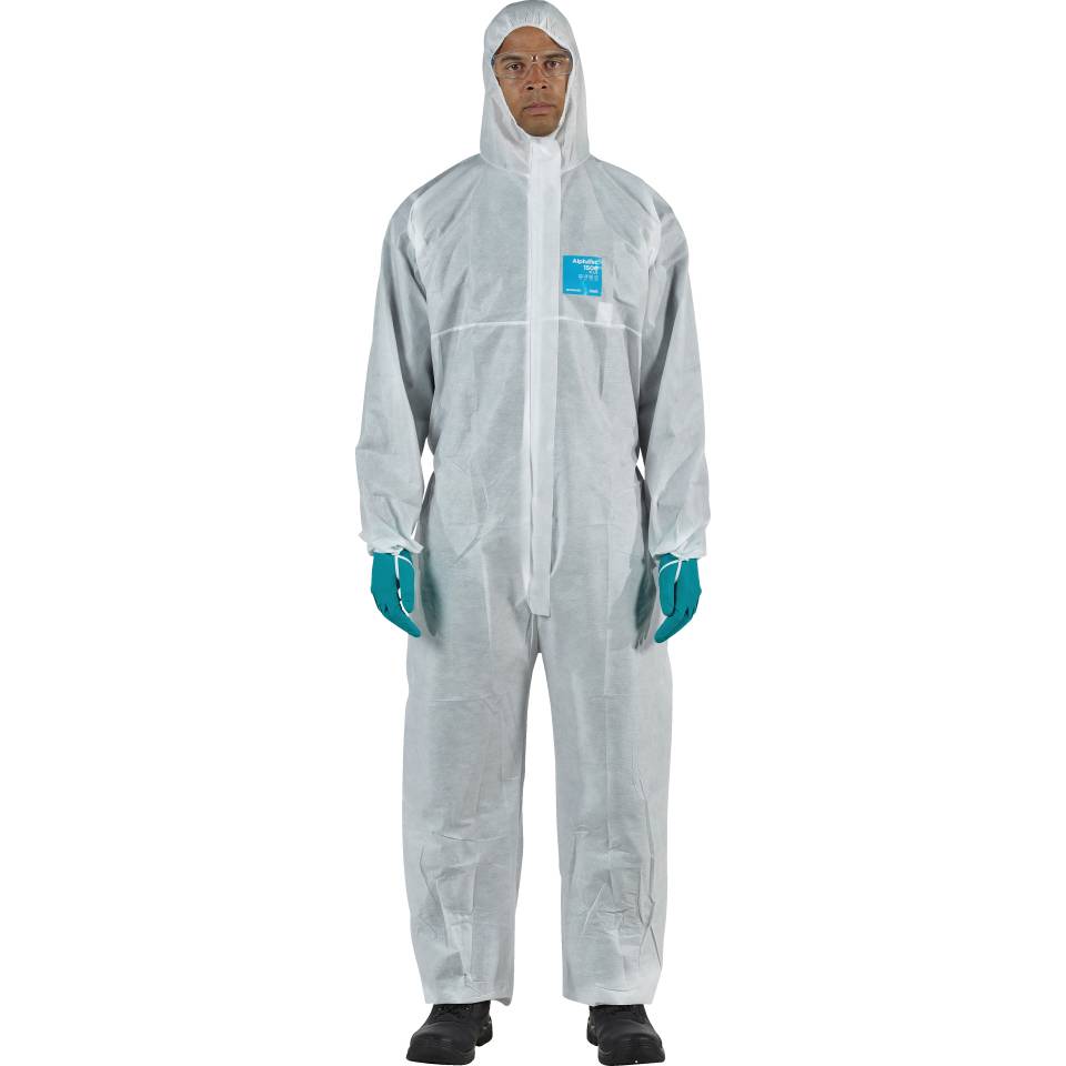 Ansell AlphaTec® Einwegoverall 1500 PLUS, Modell 111, Kat.III, weiß, Größe L
