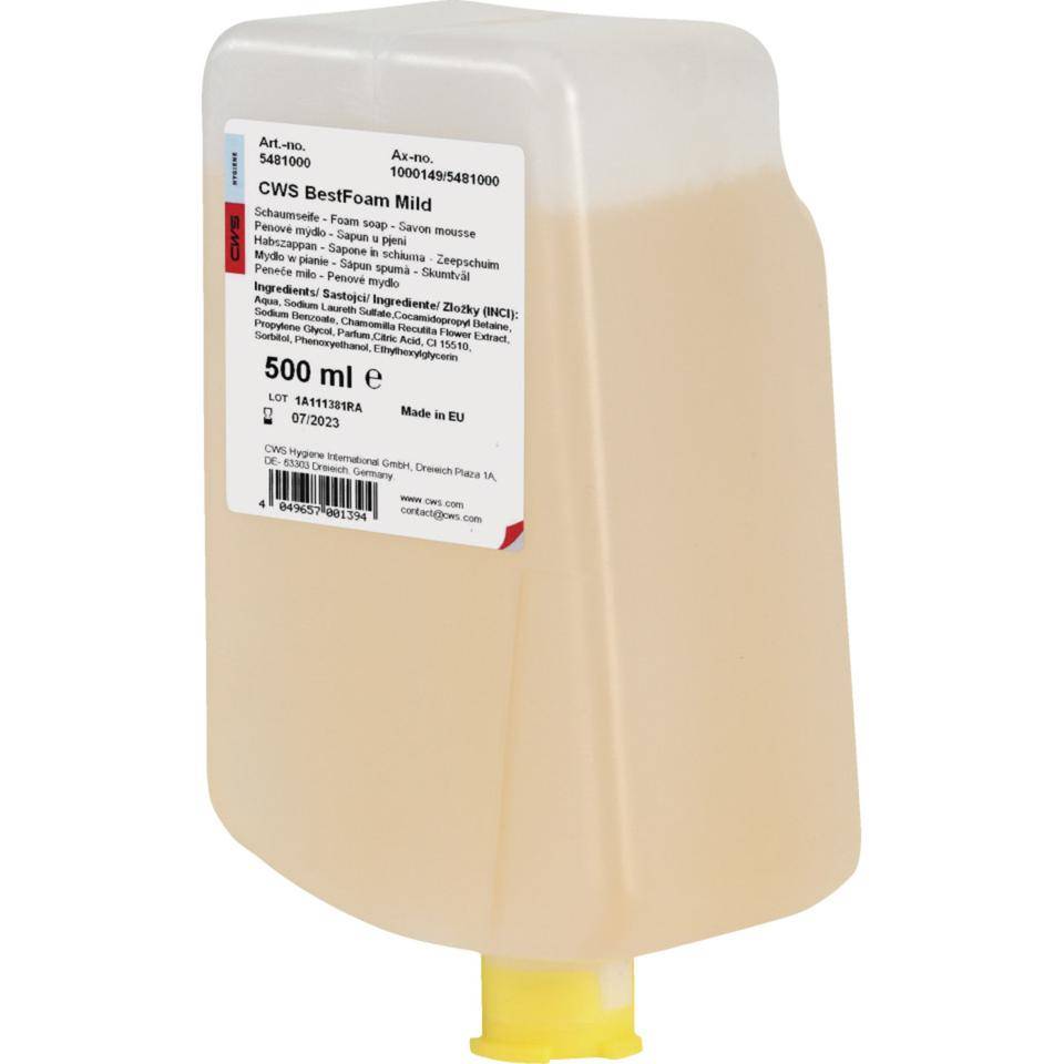 CWS Seifenkonzentrat Mild, für Schaumseifenspender, 500ml/Flasche, 12 Flaschen/VE