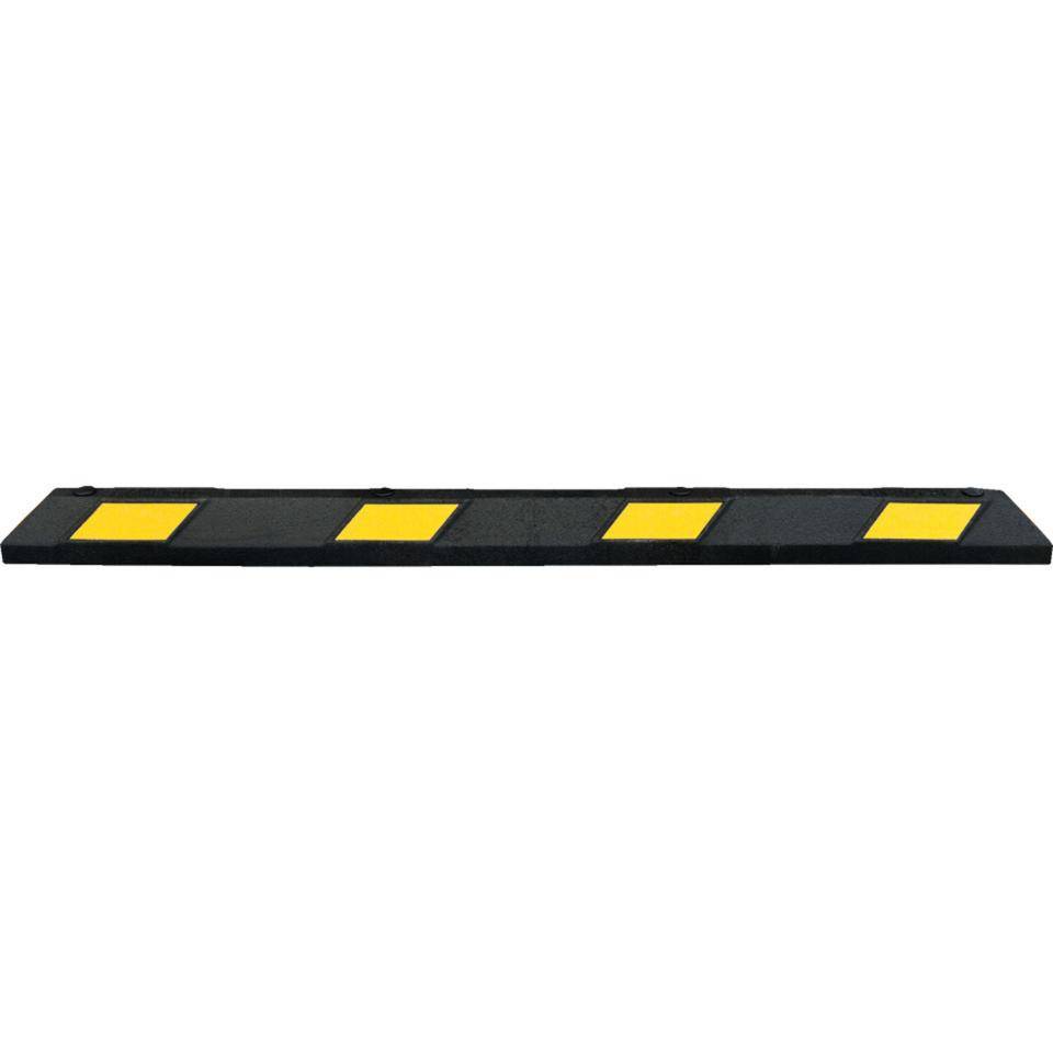 Radstopp Park-AID, zum Aufdübeln, schwarz/gelb, Reflexstreifen, 150x100x1800mm