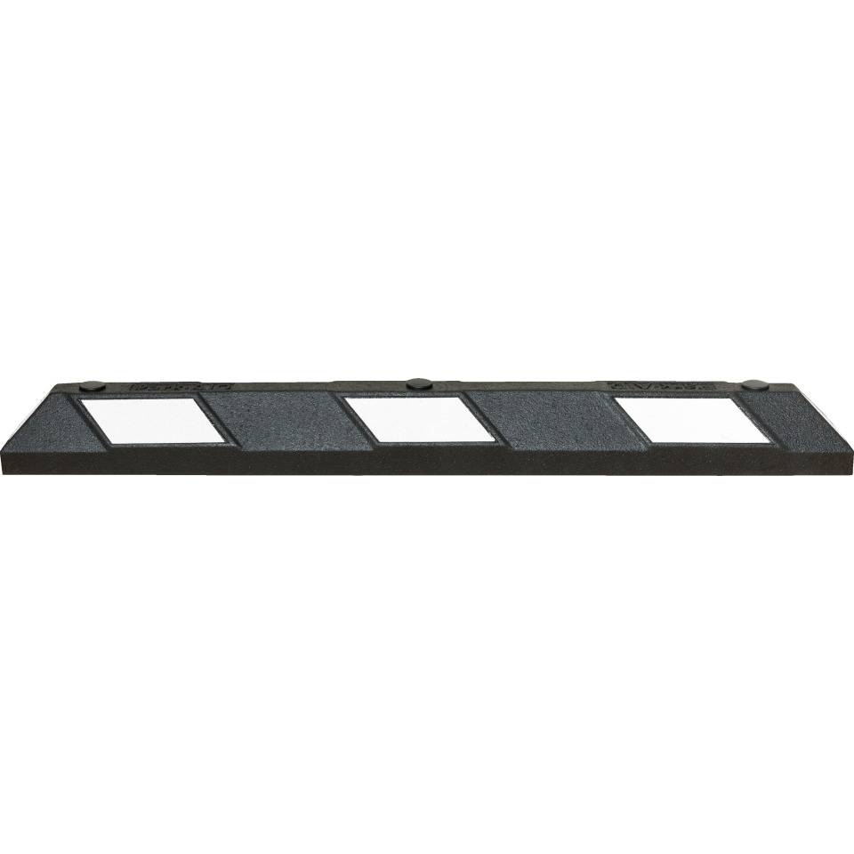 Radstopp Park-AID, zum Aufdübeln, schwarz/weiß, Reflexstreifen, 150x100x1200mm