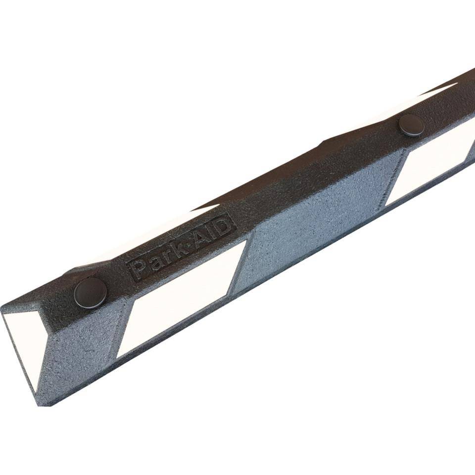 Radstopp Park-AID, zum Aufdübeln, schwarz/weiß, Reflexstreifen, 150x100x1200mm