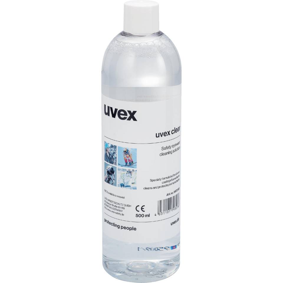 uvex Reinigungsfluid 9972.103, für Brillenreinigungsstation, 500ml/Flasche