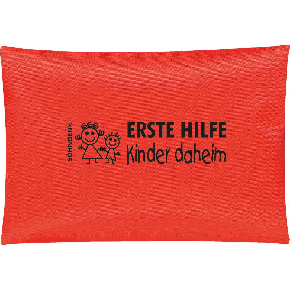 Erste Hilfe-Set Kinder daheim,Reißverschlusstasche,orange,Nylongewebe,240x170mm